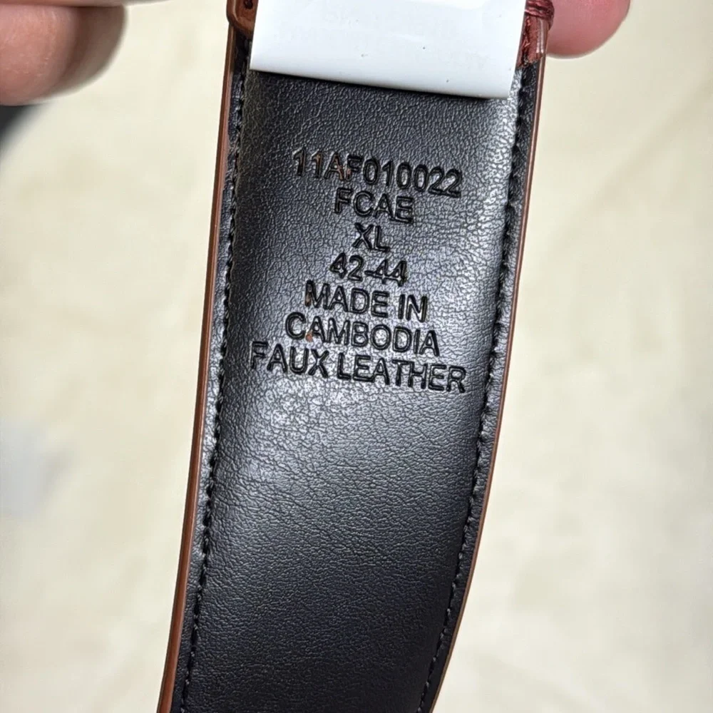 Alfani Men’s Rust Colored Faux Leather Belt in Sizes Small - XL
